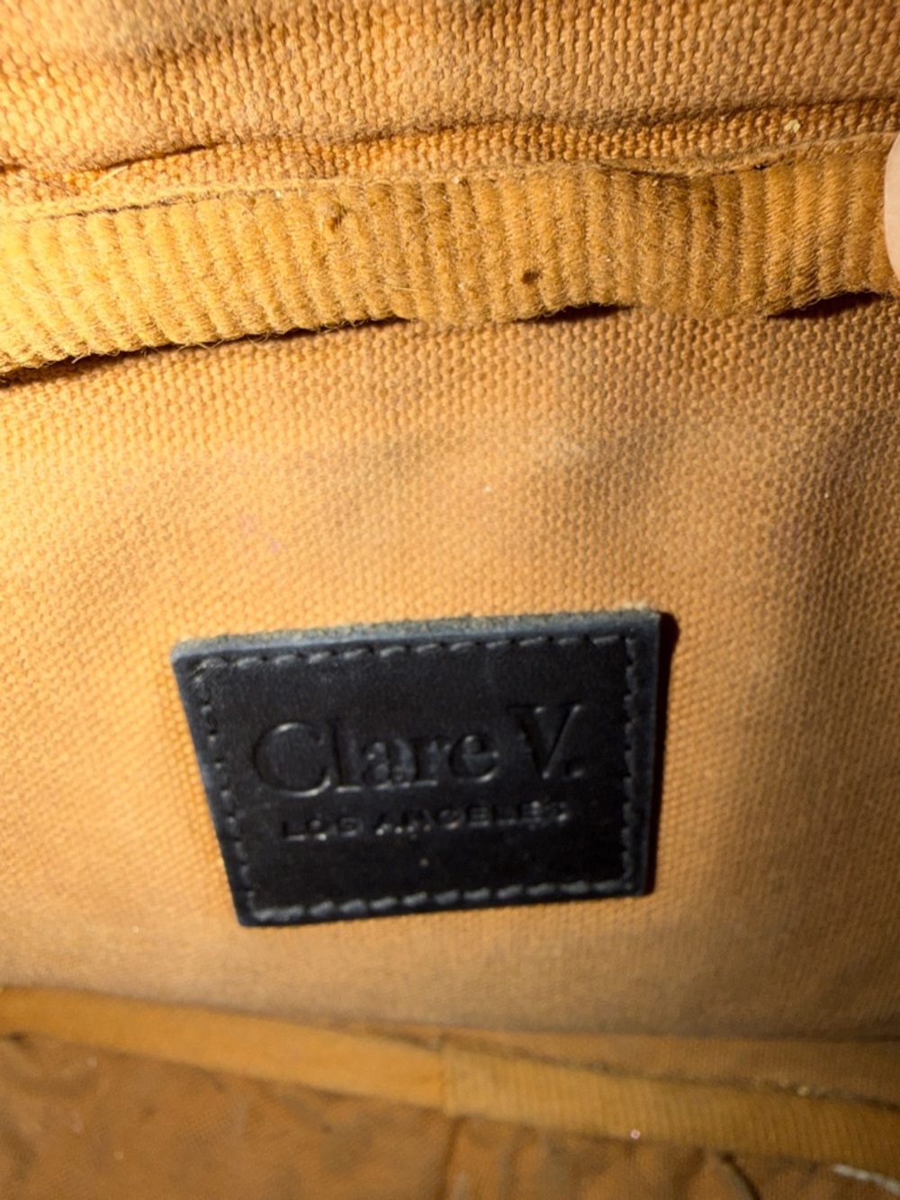Clare V. Midi Sac Natural Woven Checker - Picture 2 of 3